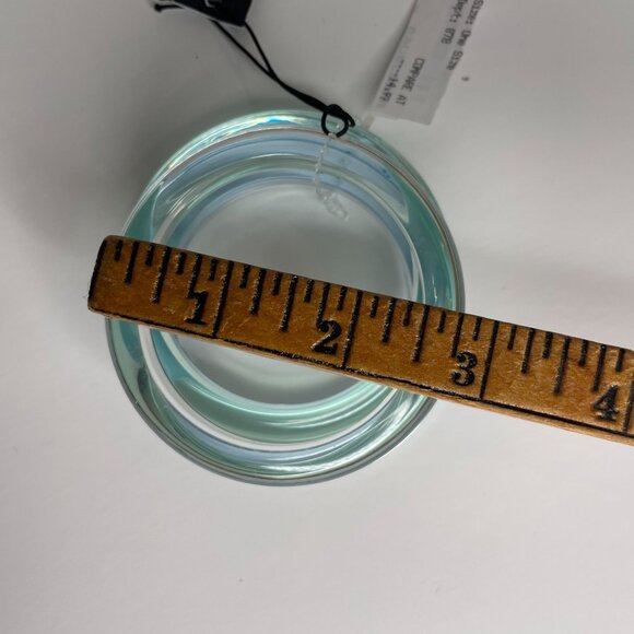 BaubleBar Acrylic Stacking Bracelets Clear Pastel Green Blue Bangles Set of 3 - Picture 4 of 4